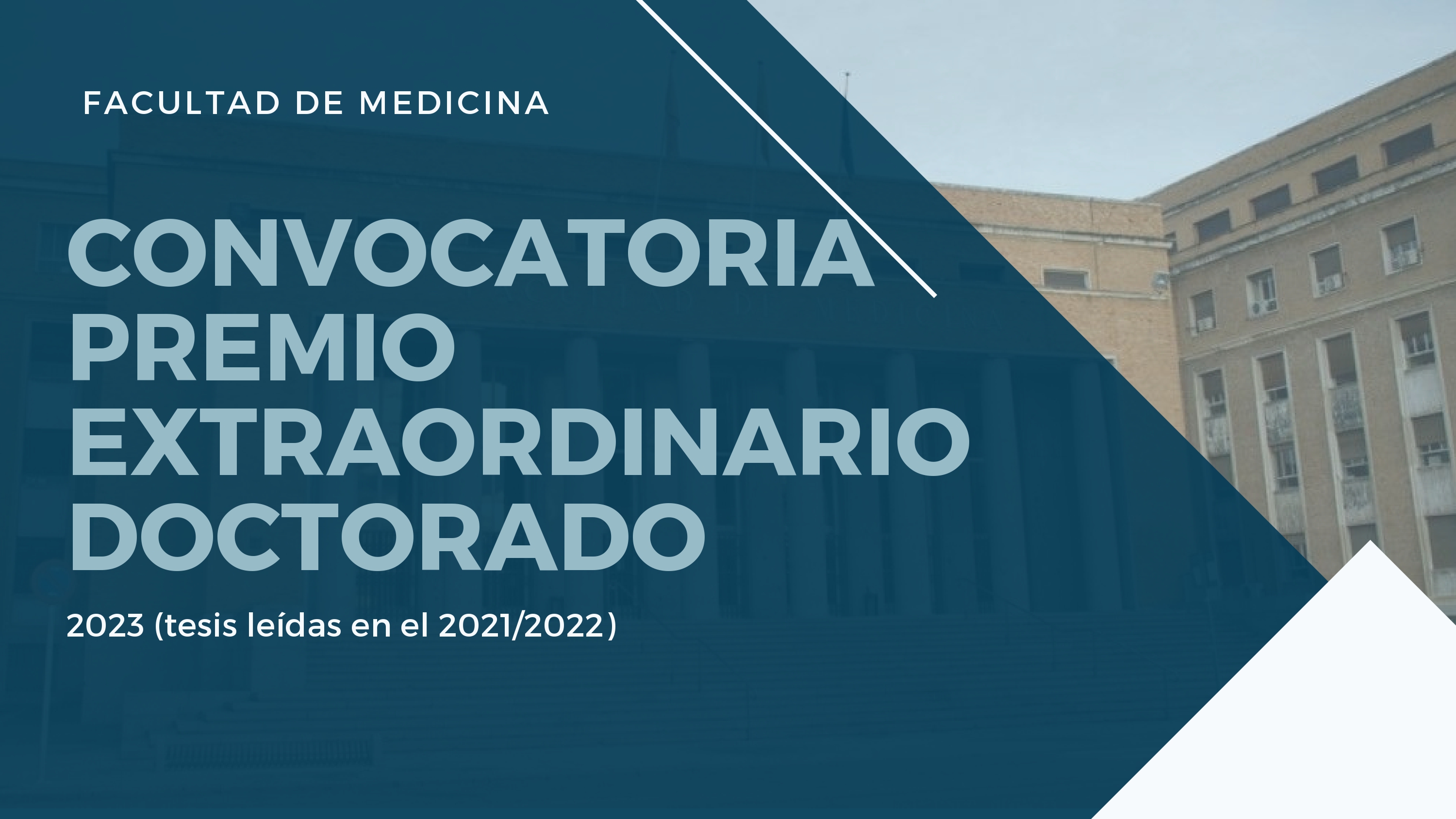 CONVOCATORIA DE PREMIOS EXTARORDINARIOS DE DOCTORADO 2023